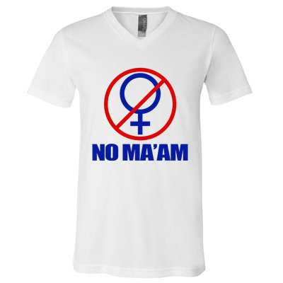 No Maam Married With Children No Maam V-Neck T-Shirt