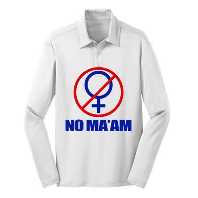 No Maam Married With Children No Maam Silk Touch Performance Long Sleeve Polo