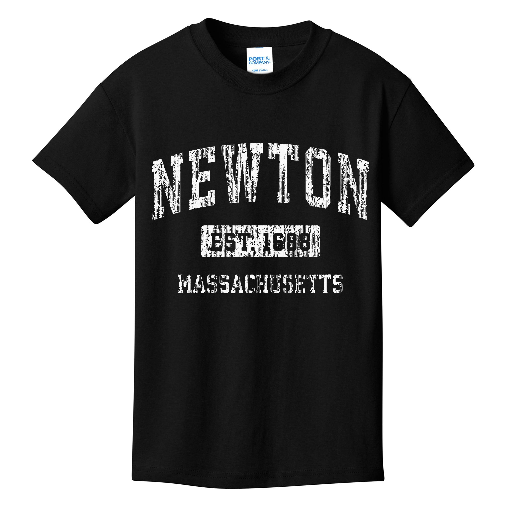 Newton Massachusetts Ma Vintage Sports Established Kids T-Shirt