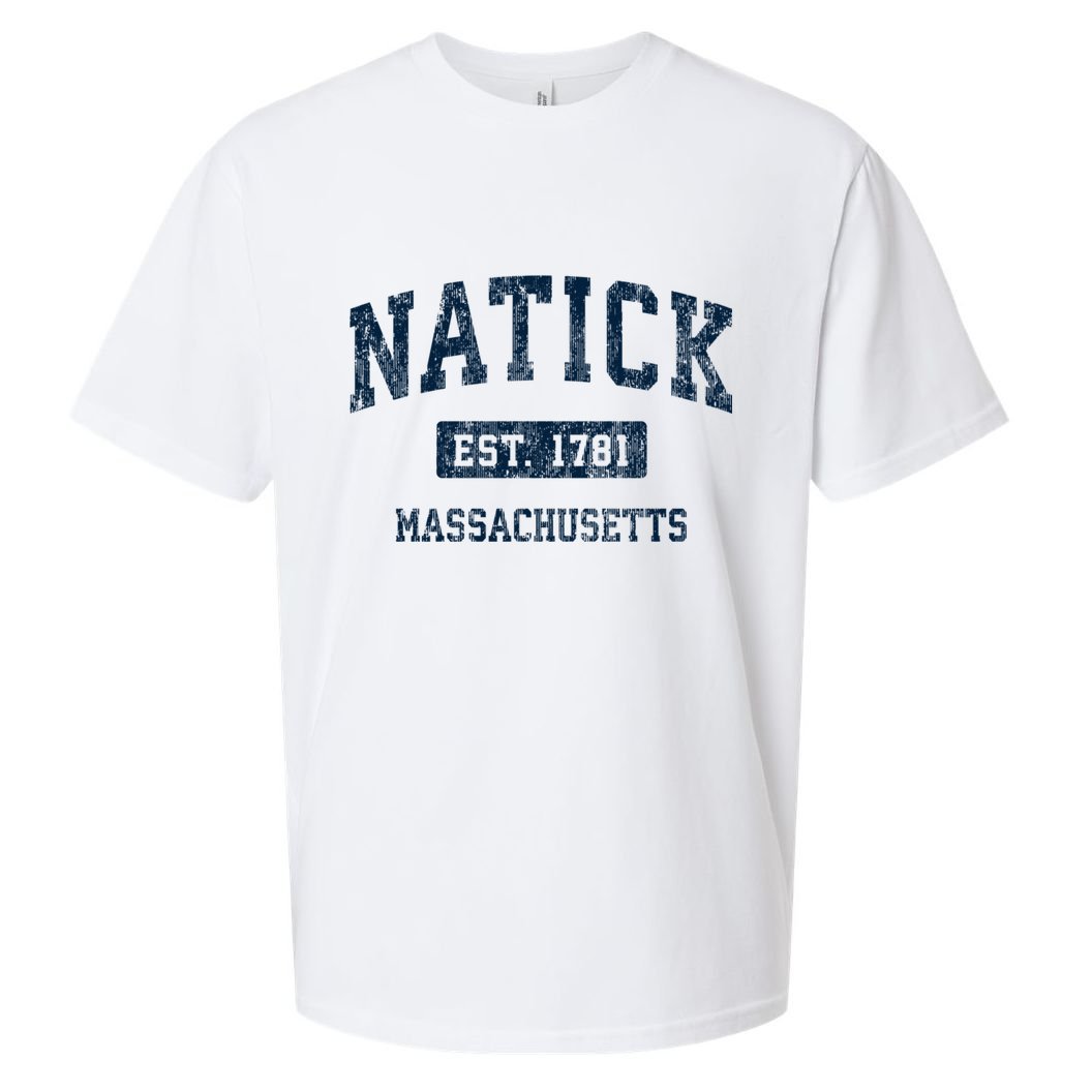Natick Massachusetts Ma Vintage Sports Sueded Cloud Jersey T-Shirt
