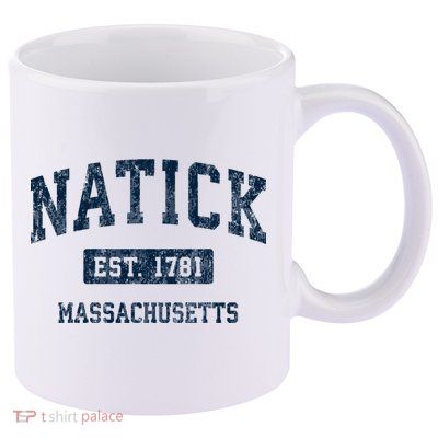 Natick Massachusetts Ma Vintage Sports 11oz C Handle Ceramic Mug