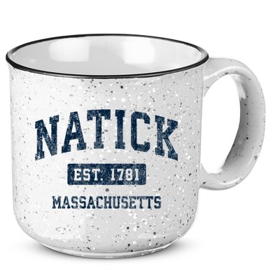 Natick Massachusetts Ma Vintage Sports 15oz Campfire Ceramic Mug