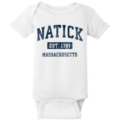 Natick Massachusetts Ma Vintage Sports Baby Bodysuit