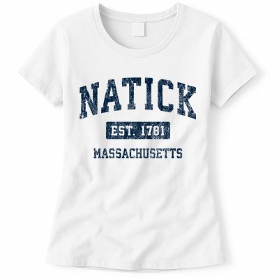 Natick Massachusetts Ma Vintage Sports Womens T-Shirt