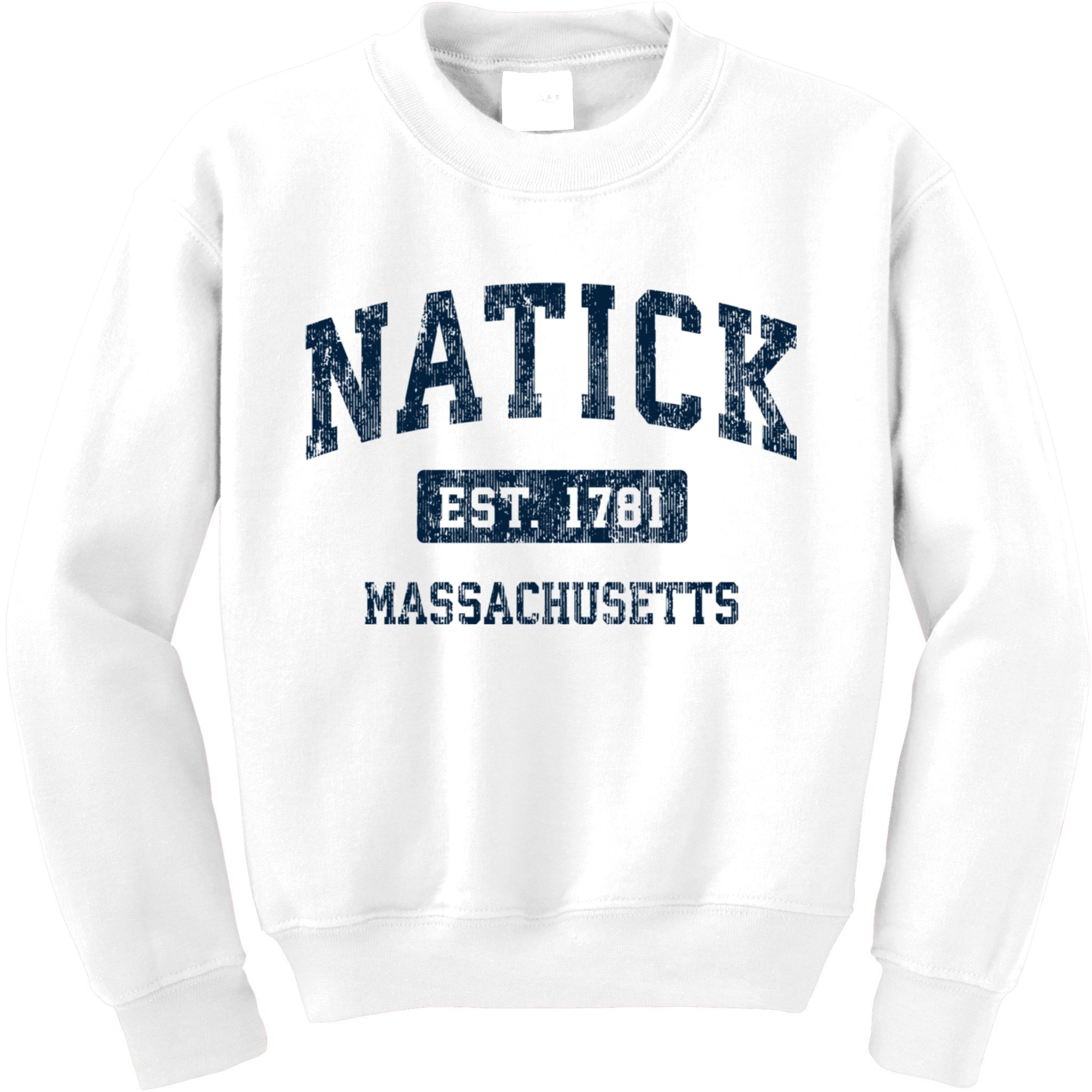 Natick Massachusetts Ma Vintage Sports Kids Sweatshirt