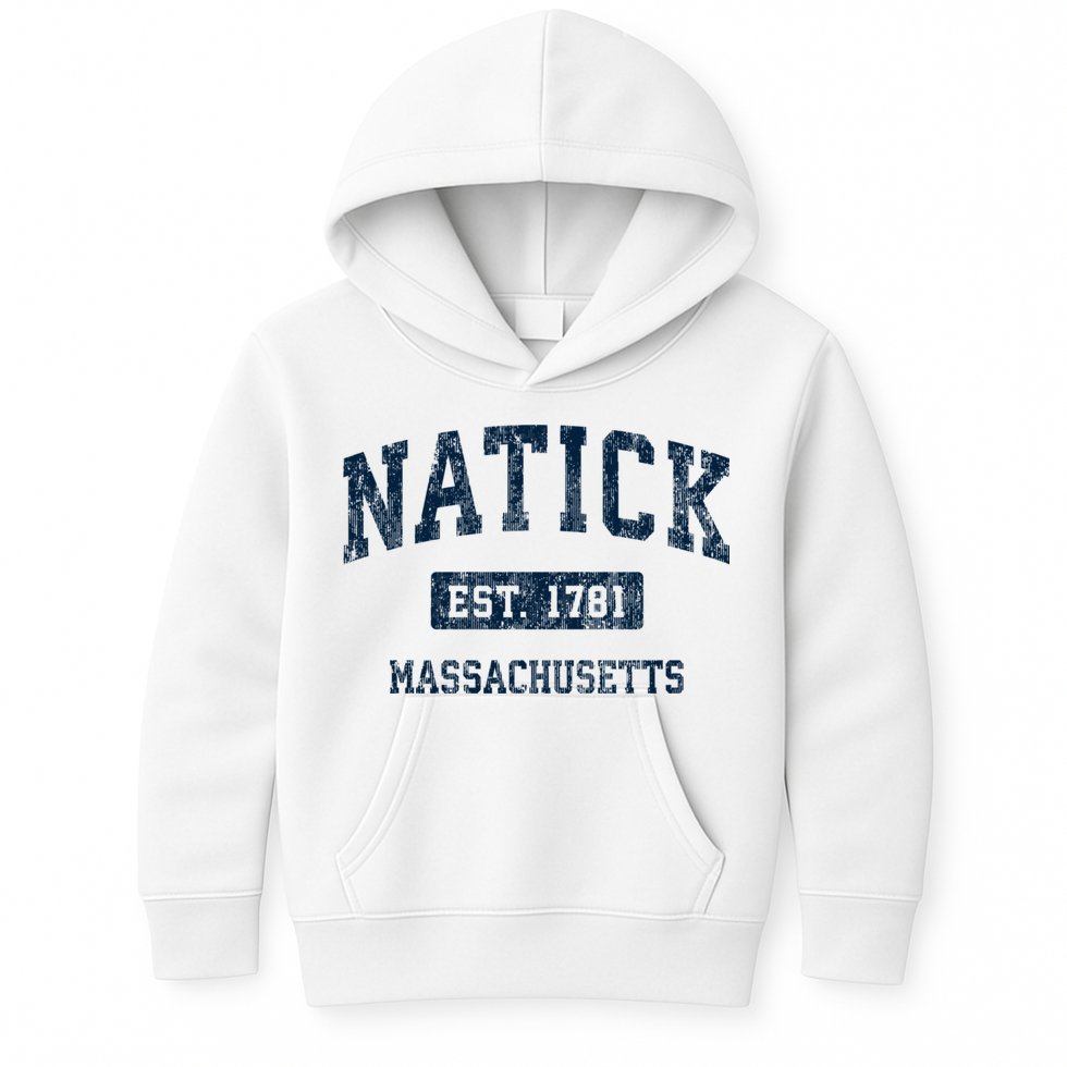 Natick Massachusetts Ma Vintage Sports Kids Hoodie