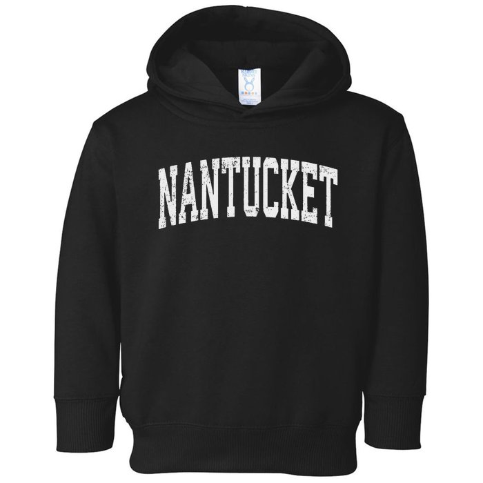 Nantucket Massachusetts Ma Vintage Athletic Sports Design Toddler Hoodie