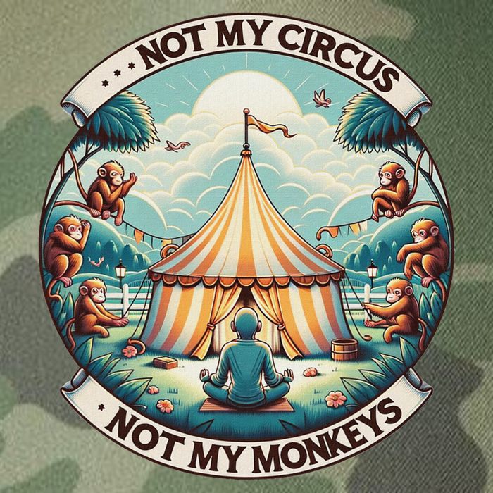 Not My Monkey Not My Circus Funny Monkey Quotes Legacy Tie Dye Trucker Hat