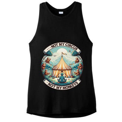 Not My Monkey Not My Circus Funny Monkey Quotes Ladies PosiCharge Tri-Blend Wicking Tank