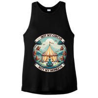Not My Monkey Not My Circus Funny Monkey Quotes Ladies PosiCharge Tri-Blend Wicking Tank