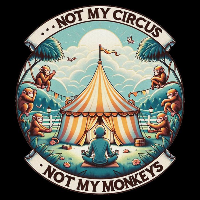 Not My Monkey Not My Circus Funny Monkey Quotes Sustainable Bucket Hat