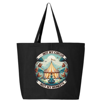 Not My Monkey Not My Circus Funny Monkey Quotes 25L Jumbo Tote