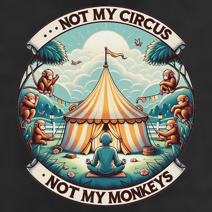 Not My Monkey Not My Circus Funny Monkey Quotes 25L Jumbo Tote
