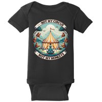 Not My Monkey Not My Circus Funny Monkey Quotes Baby Bodysuit