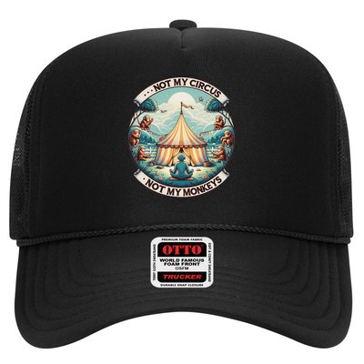 Not My Monkey Not My Circus Funny Monkey Quotes Trucker Hat