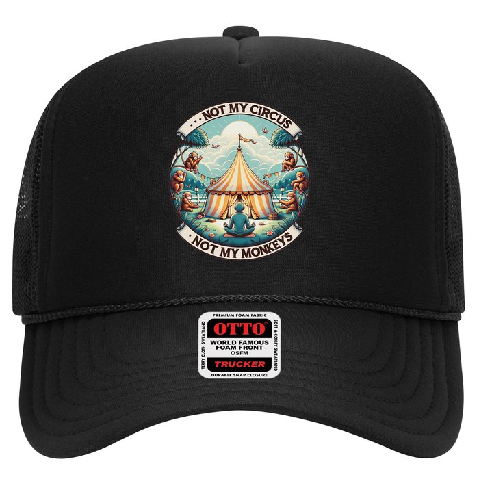 Not My Monkey Not My Circus Funny Monkey Quotes Trucker Hat
