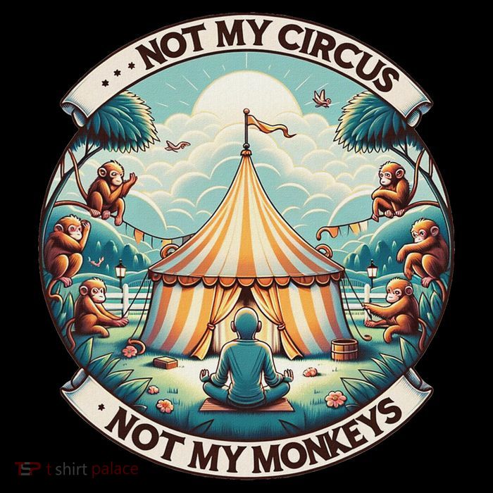 Not My Monkey Not My Circus Funny Monkey Quotes Wool Snapback Cap