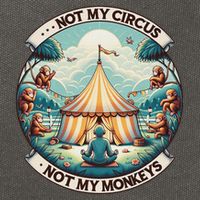 Not My Monkey Not My Circus Funny Monkey Quotes Cotton Canvas Backpack