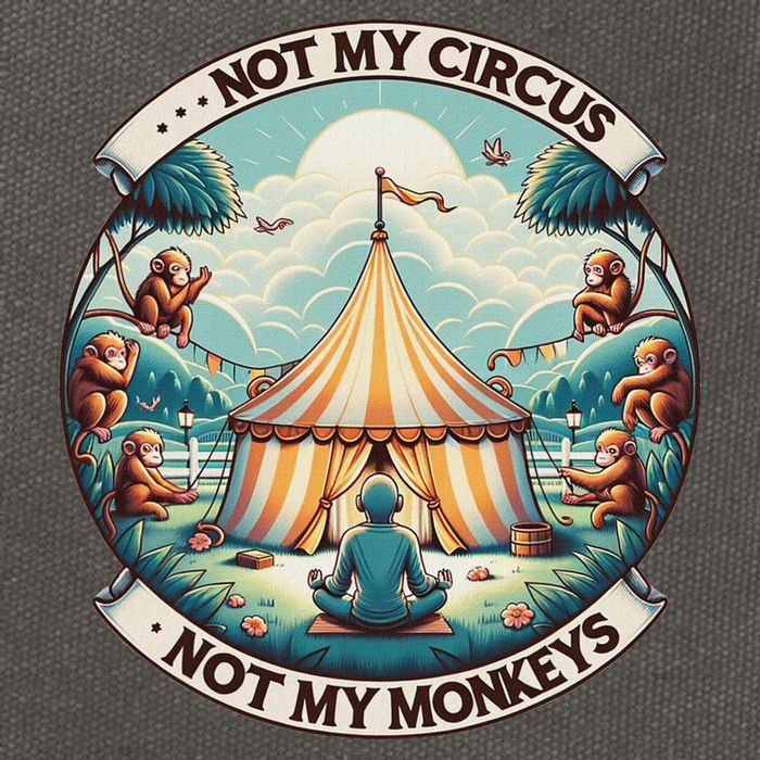 Not My Monkey Not My Circus Funny Monkey Quotes Cotton Canvas Backpack