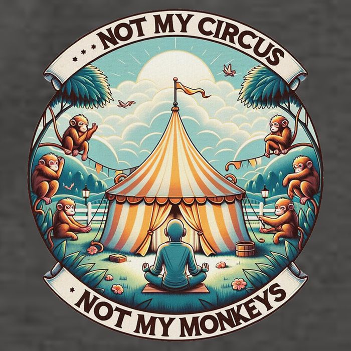Not My Monkey Not My Circus Funny Monkey Quotes Vector Backpack