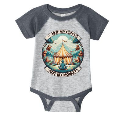 Not My Monkey Not My Circus Funny Monkey Quotes Infant Baby Jersey Bodysuit