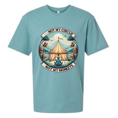 Not My Monkey Not My Circus Funny Monkey Quotes Sueded Cloud Jersey T-Shirt