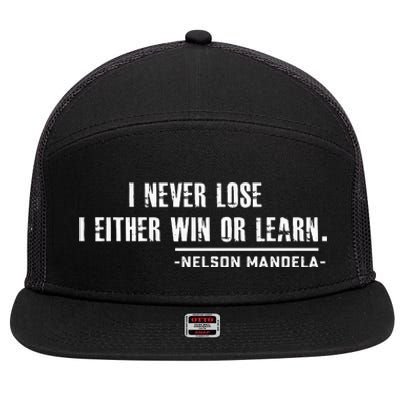 Nelson MandelaS Motivational 7 Panel Mesh Trucker Snapback Hat