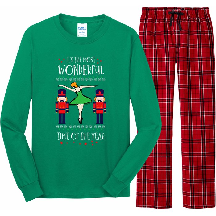 Nutcracker Mom Most Wonderful Tome Of The Year Ballet Xmas Long Sleeve Pajama Set