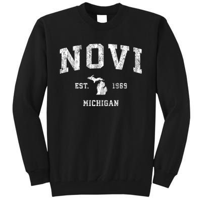 Novi Michigan Mi Vintage Athletic Sports Tall Sweatshirt