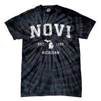 Novi Michigan Mi Vintage Athletic Sports Tie-Dye T-Shirt