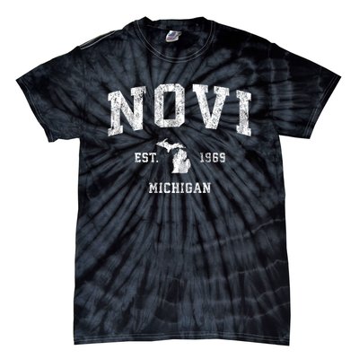 Novi Michigan Mi Vintage Athletic Sports Tie-Dye T-Shirt