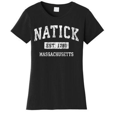 Natick Massachusetts Ma Vintage Established Sports Design Women's T-Shirt