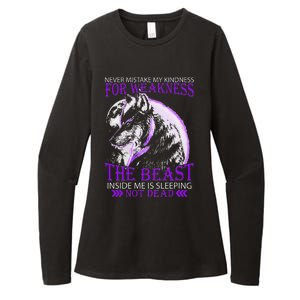 Never Mistake My Kindness For Weakness Wolf Womens CVC Long Sleeve Shirt