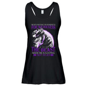 Never Mistake My Kindness For Weakness Wolf Ladies Essential Flowy Tank