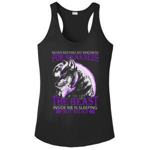 Never Mistake My Kindness For Weakness Wolf Ladies PosiCharge Competitor Racerback Tank