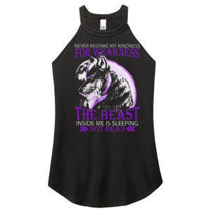 Never Mistake My Kindness For Weakness Wolf Women's Perfect Tri Rocker Tank