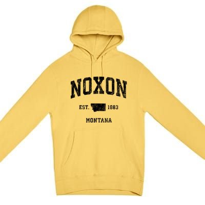 Noxon Montana Mt Vintage Athletic Premium Pullover Hoodie