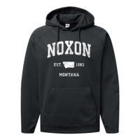 Noxon Montana Mt Vintage Athletic Performance Fleece Hoodie