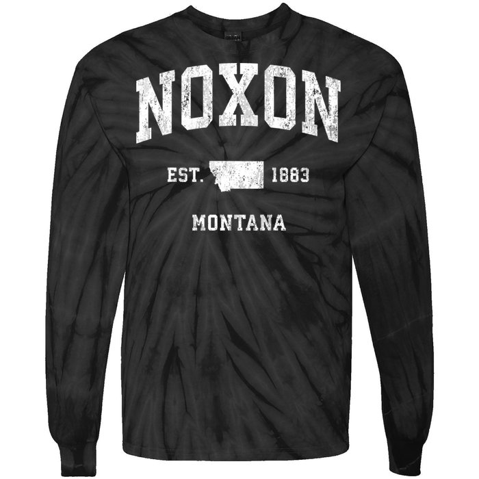 Noxon Montana Mt Vintage Athletic Tie-Dye Long Sleeve Shirt