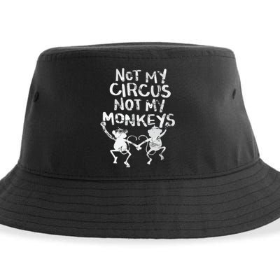 Not My Monkey Not My Circus Funny Monkey Quotes Sustainable Bucket Hat