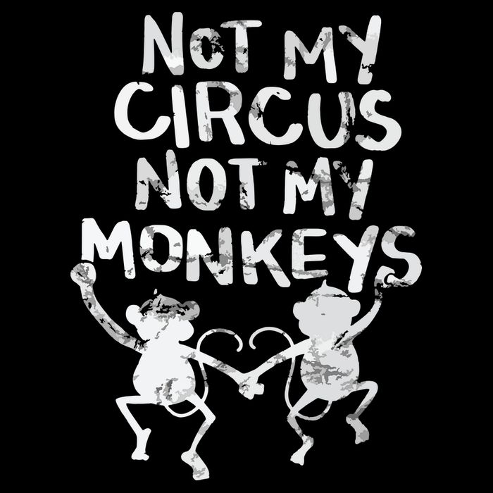 Not My Monkey Not My Circus Funny Monkey Quotes 16 in Basic Backpack
