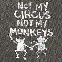 Not My Monkey Not My Circus Funny Monkey Quotes Cotton Canvas Backpack