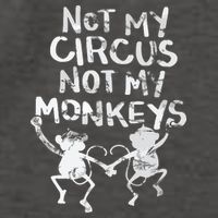 Not My Monkey Not My Circus Funny Monkey Quotes Vector Backpack