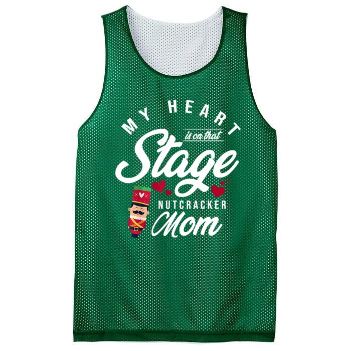 Nutcracker Mom My Heart Is On That Stage Christmas Ballet Mesh Reversible Basketball Jersey Tank