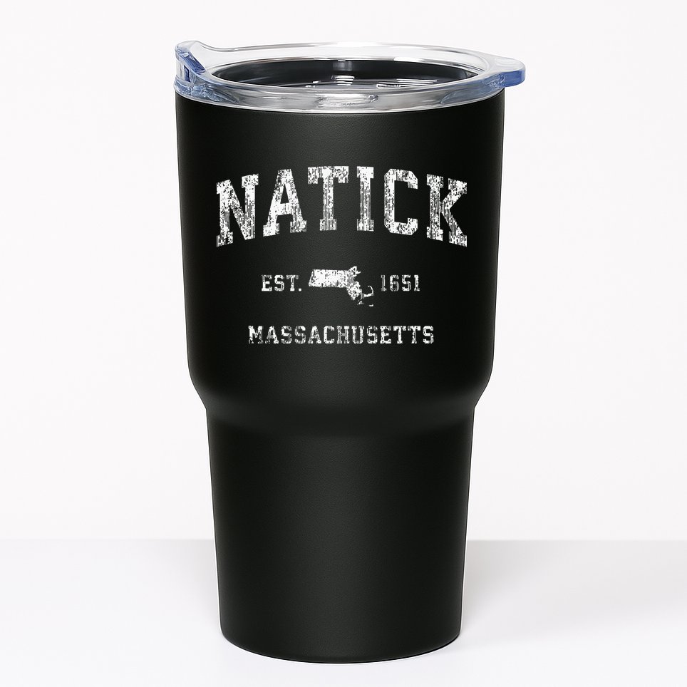 Natick Massachusetts Ma Vintage Athletic Sports Design Tumbler