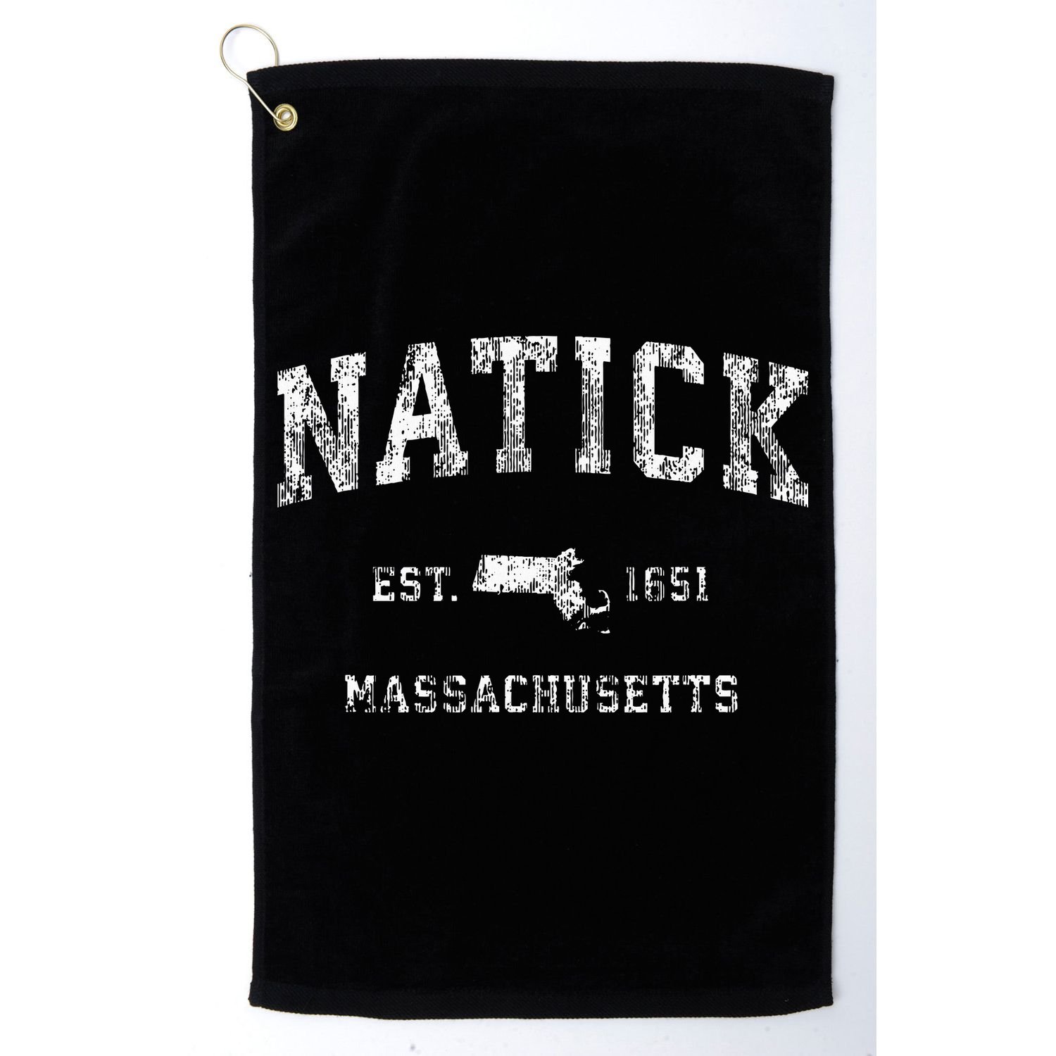 Natick Massachusetts Ma Vintage Athletic Sports Design Golf Towel