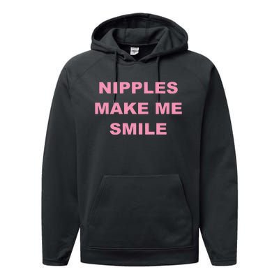 Nipples Make Me Smile Performance Fleece Hoodie