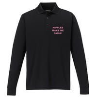 Nipples Make Me Smile Performance Long Sleeve Polo