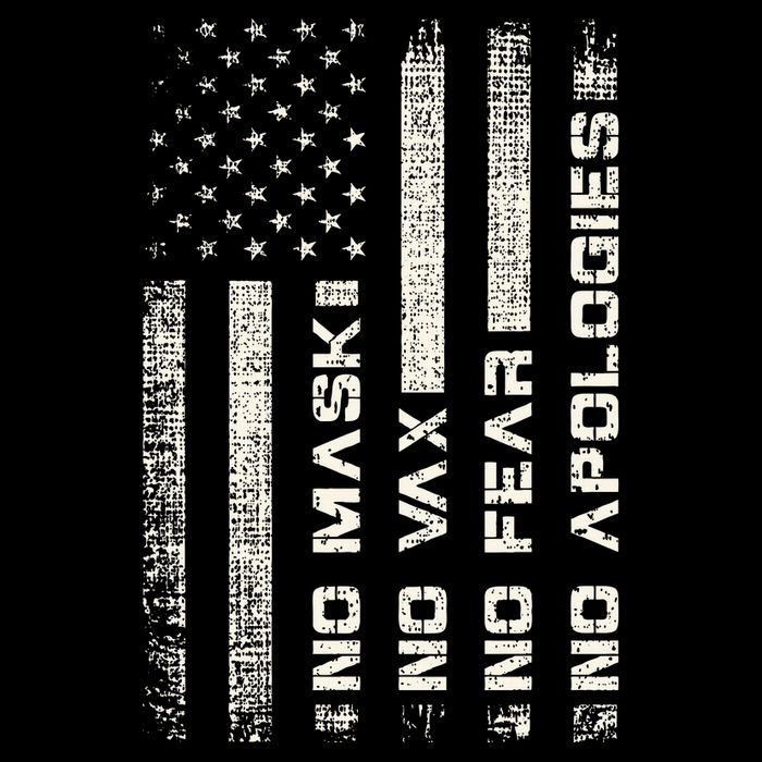 No Mask No Vax Apologies Anti Vaccine Usa Flag 16 in Basic Backpack
