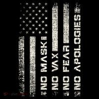 No Mask No Vax Apologies Anti Vaccine Usa Flag Premium T-Shirt